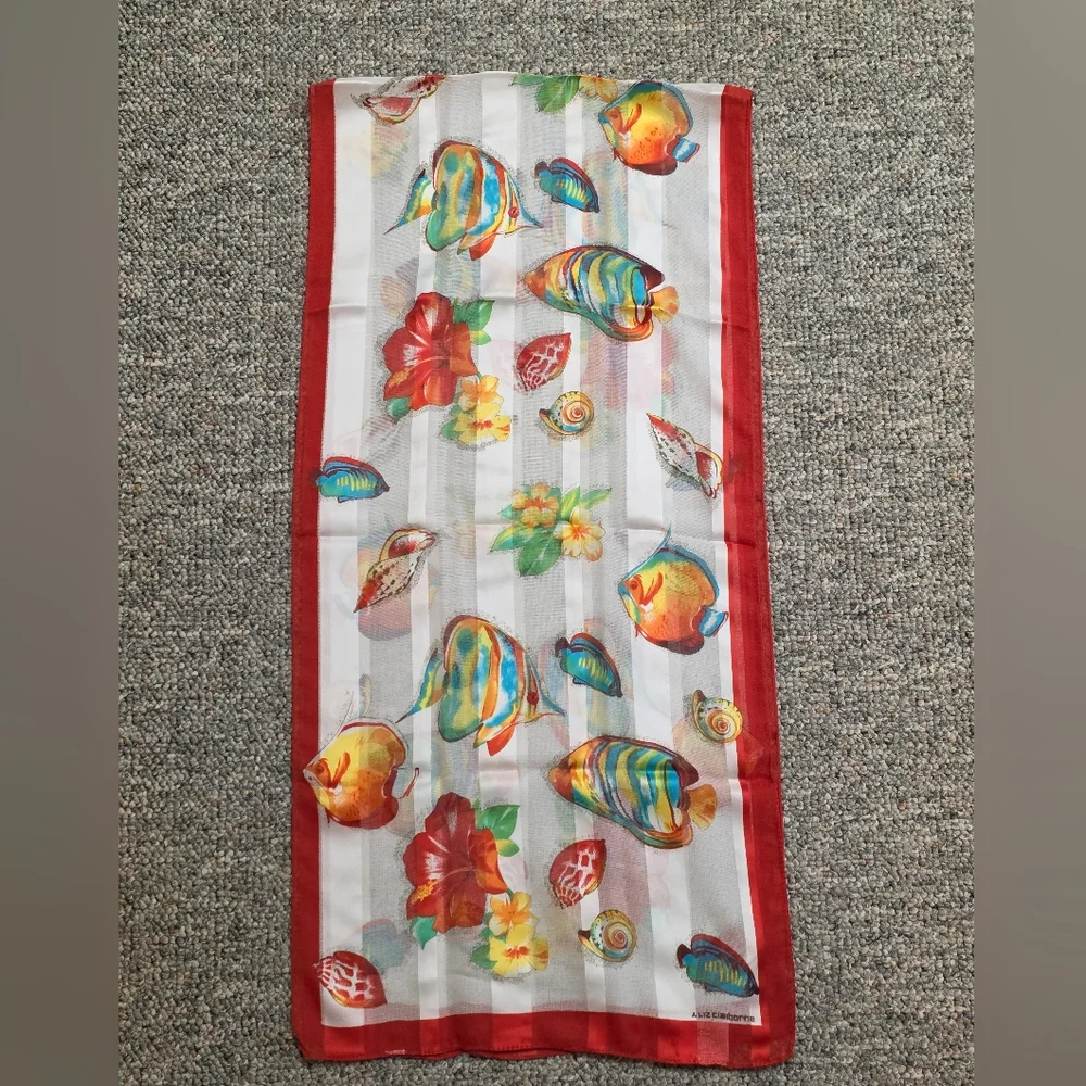 Liz Claiborne Tropical Fish Oblong Scarf